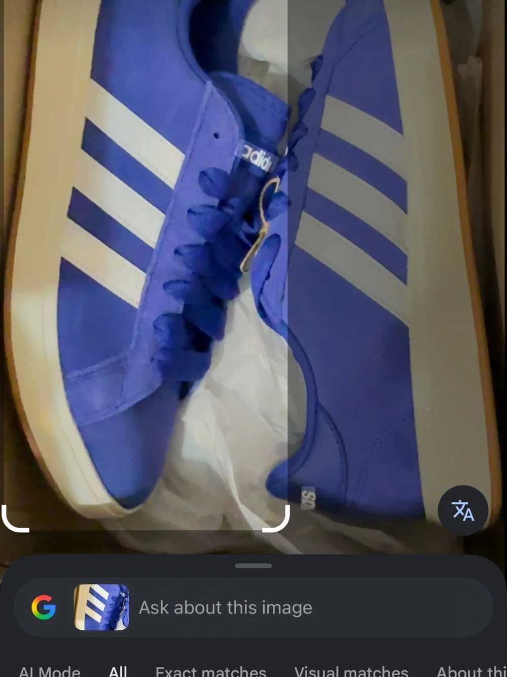 Adidas Grand Court Base O0s Blue Suede Low-Top Sneakers with White Stripes